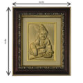 Ladoo Gopal Ji Photo Frames | Ladoo Gopal Ji Gold Plated Frame for Home Temple | God's & Goddesses Photoframes | Spiritual & Religious Frame
