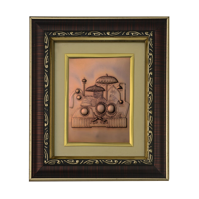 Vaishno Mata Photo Frames | Vaishno Mata Copper Frame for Home Temple | God's & Goddesses Photoframes | Spiritual & Religious Frame
