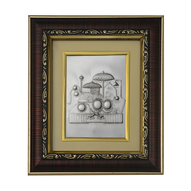 Vaishno Mata Photo Frames | Vaishno Mata Silver Plated Frame for Home Temple | God's & Goddesses Photoframes | Spiritual & Religious Frame