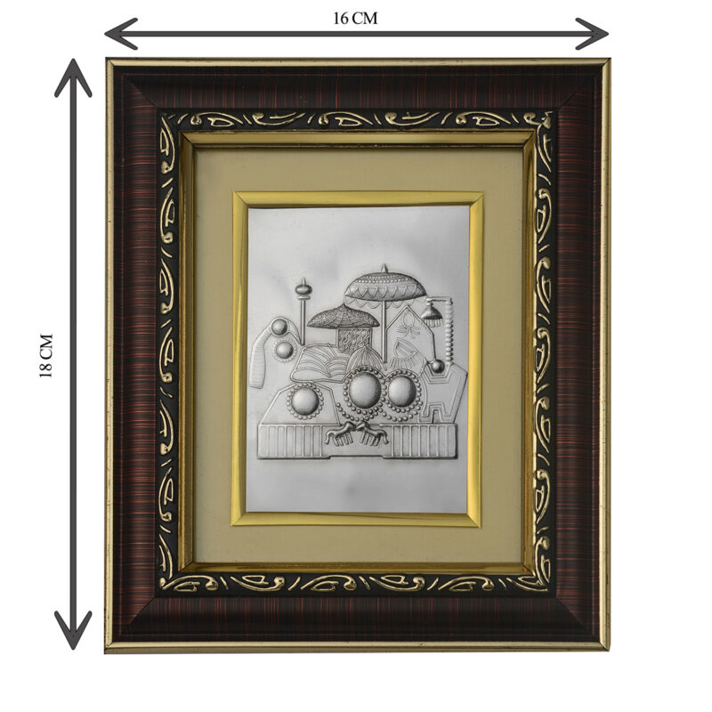 Vaishno Mata Photo Frames | Vaishno Mata Silver Plated Frame for Home Temple | God's & Goddesses Photoframes | Spiritual & Religious Frame