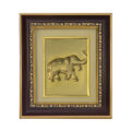 Decorated Elephant Gold Plated Photo Frame | Good Omen | Subh Sakun | Shakun Sastra | Decorated Elephant