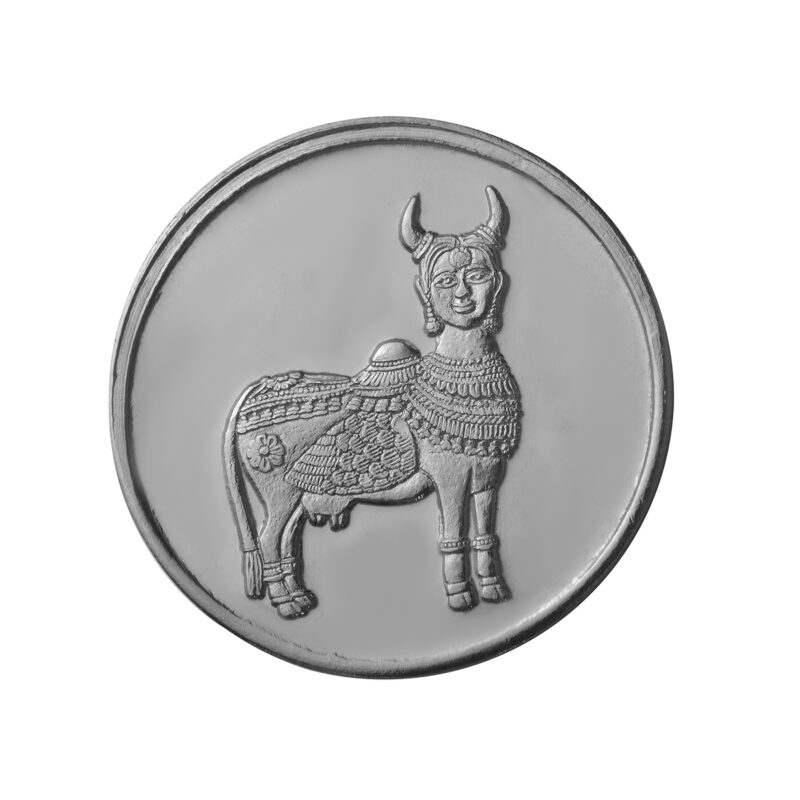 Kamdhenu Silver Plated Coin (Set of 7 Coins) | Kamdhenu  Coins | Religious Coins