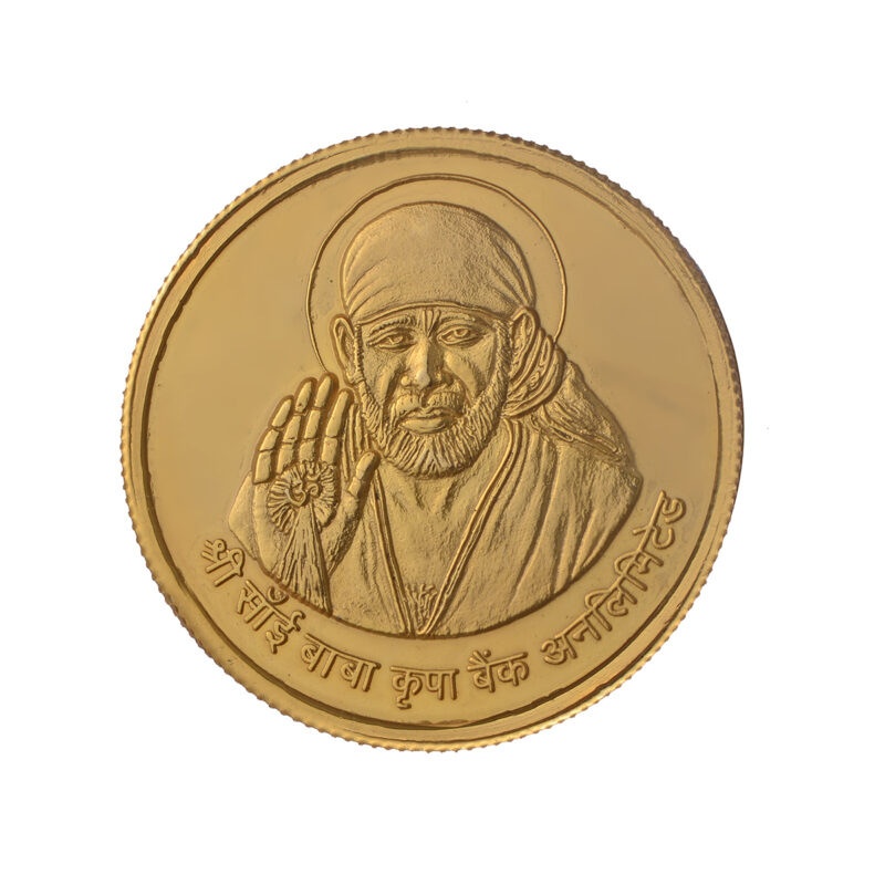 Sai Baba Gold Plated Coin (Set of 7 Coins) | Sai Baba Coins | Religious Coins