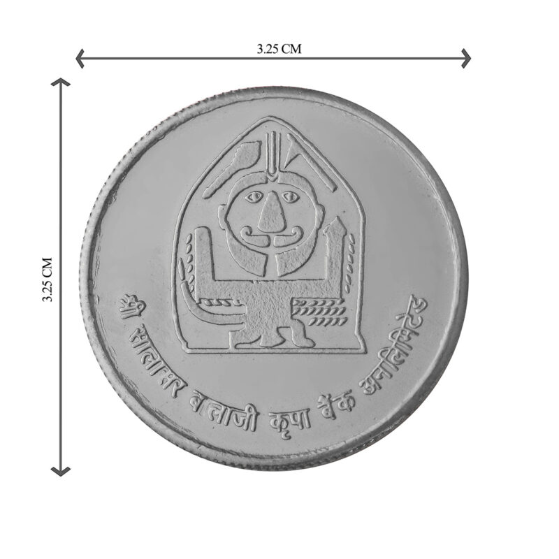 Salasar Balaji Silver Plated Coin (Set of 7 Coins) | Salasar Balaji Coins | Religious Coins