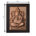 Pray Everyday Ganesh Ji Copper Photo Frame for Table Top Display for Car Dashboard, Table Décor, office | Religious photo frame idol for Pooja