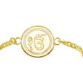 Pray Everyday Ek Omkar Gold Plated Bracelet for Men, Women, Boys and Girls