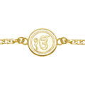 Pray Everyday Ek Omkar Gold Plated Bracelet for Men, Women, Boys and Girls