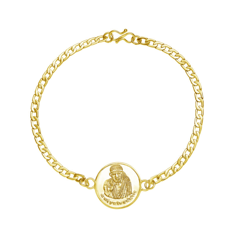 Saibaba Gold Plated Bracelet for Men, Women, Boys and Girls