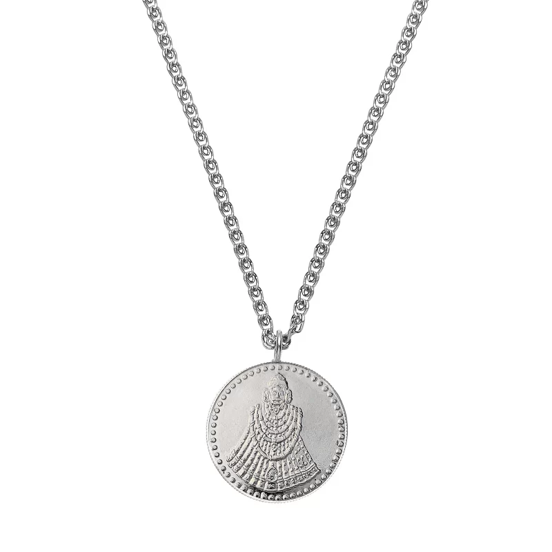 Pray Everyday Khatu Shyam Ji Pendant, Pre-energize Silver Pendant for Ladies & Children