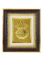 Gold Plated Mangal Kalash Pana with Wooden Photoframe
