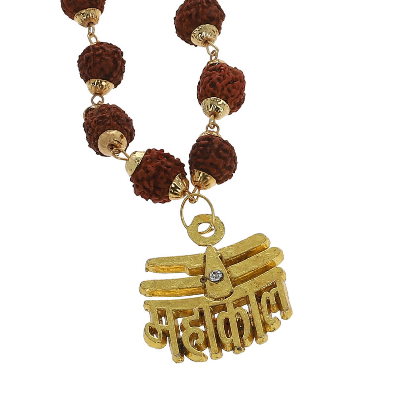 Rudraksh Mala with Mahakal Brass Pendant