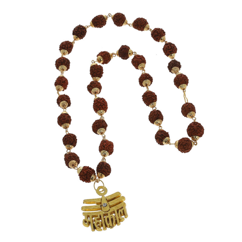 Rudraksh Mala with Mahakal Brass Pendant