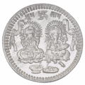 Laxmi-Ganesh (92.5%) Sterling Silver Coin for Home Pooja/Diwali Pooja/Gift