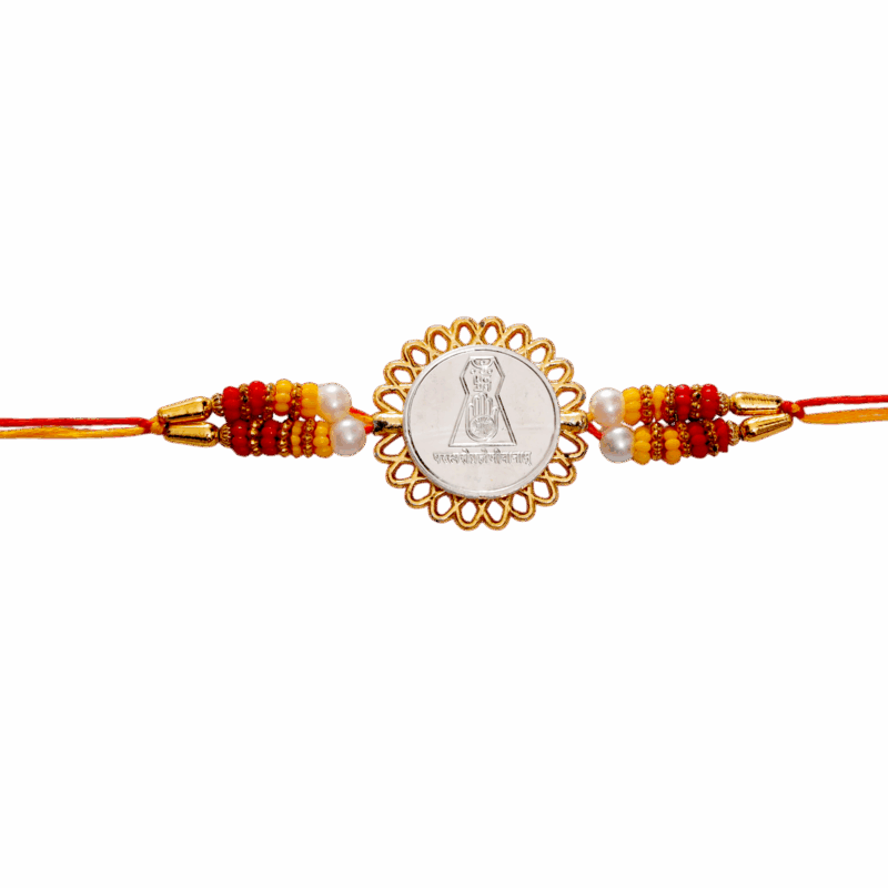 Jain Symbol (Silver Plated) Religious Rakhi