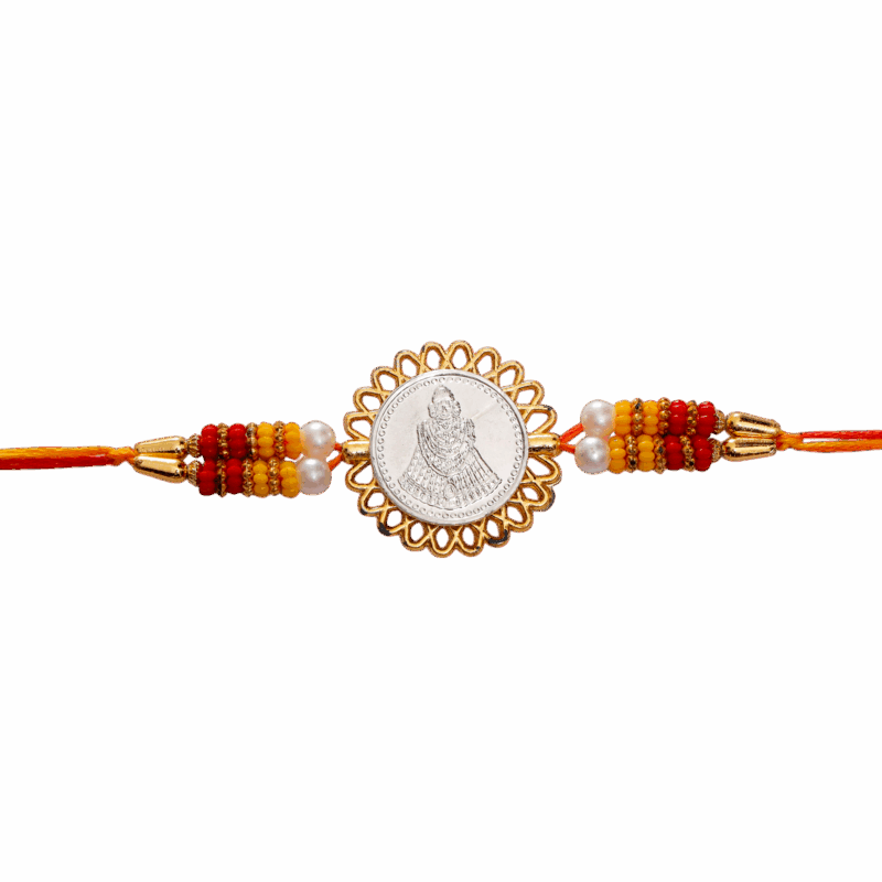 Shyam Baba / Khatu Shyam Ji (Silver Plated) Religious Rakhi
