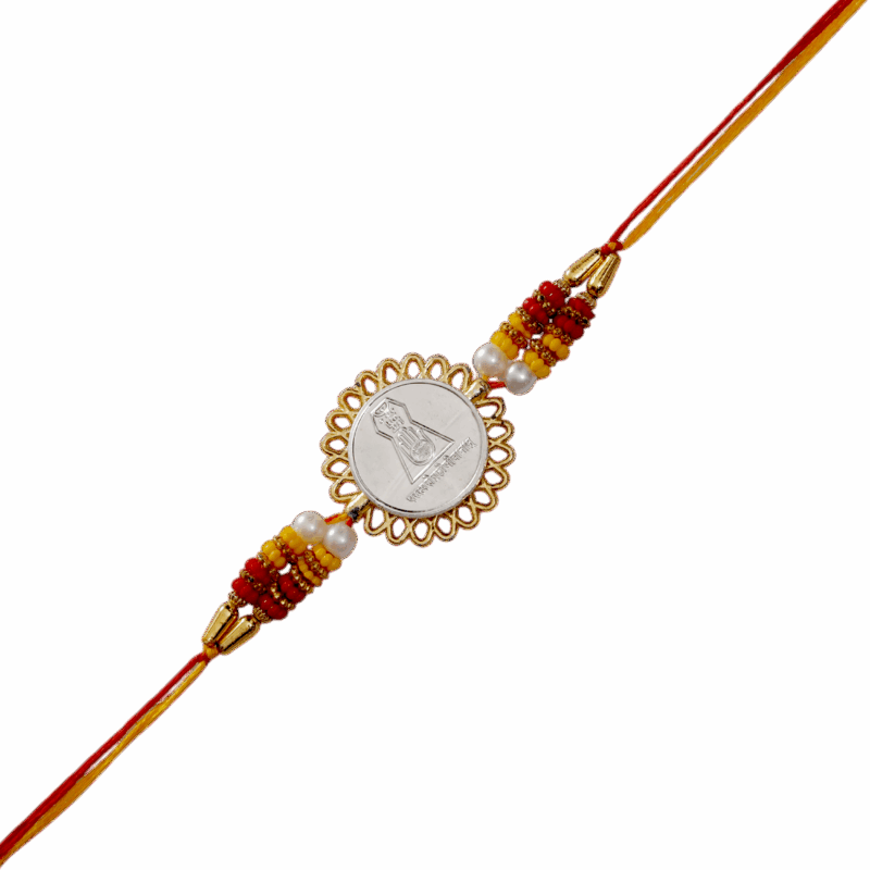 Jain Symbol (Silver Plated) Religious Rakhi