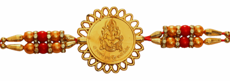 Ganesh Ji (Golden Plated) Religious Rakhi