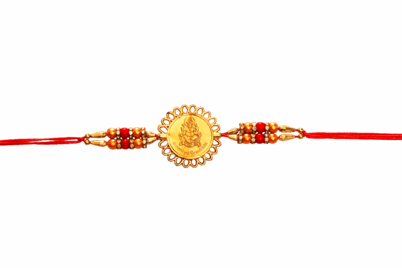 Ganesh Ji (Golden Plated) Religious Rakhi
