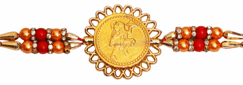 Hanuman Ji (Golden Plated) Religious Rakhi
