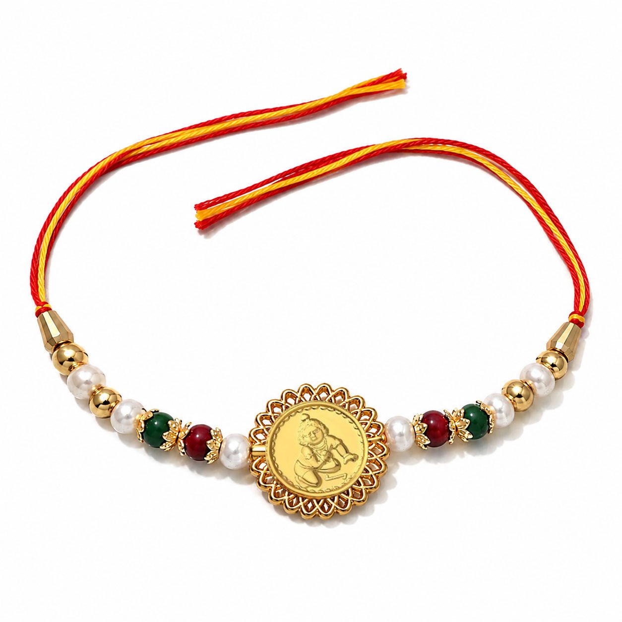Ladoo Gopal Ji (Golden Plated) Religious Rakhi