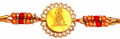 Jain Symbol (Golden Plated) Religious Rakhi