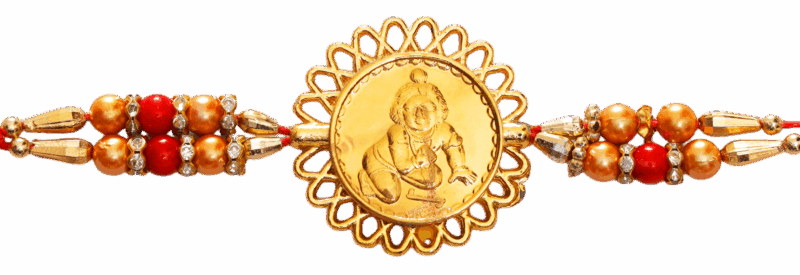 Ladoo Gopal Ji (Golden Plated) Religious Rakhi