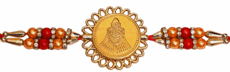 Shyam Baba / Khatu Shyam Ji (Golden Plated) Religious Rakhi