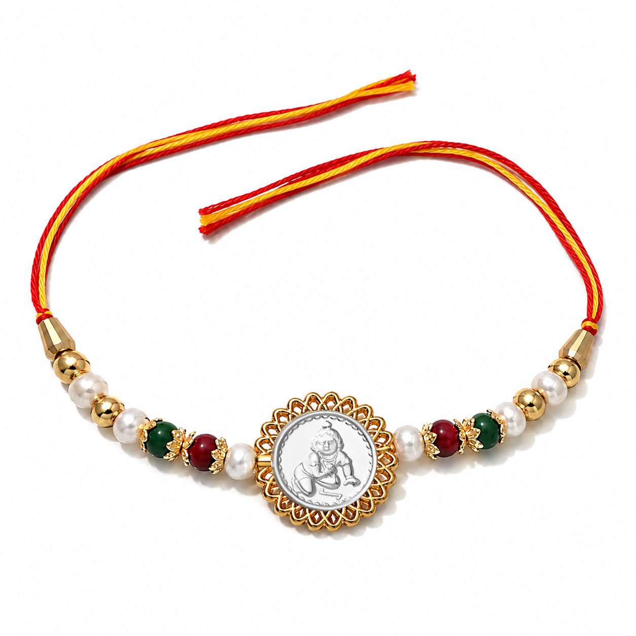 Laddu Gopal Ji / Thakur Ji (Silver Plated) Religious Rakhi