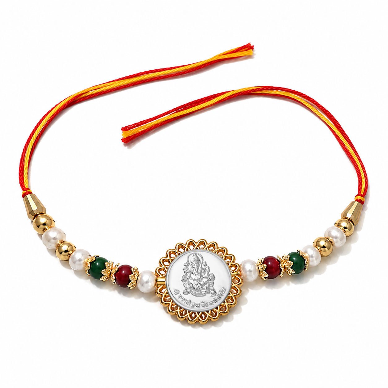 Ganesh Ji (Silver Plated) Religious Rakhi