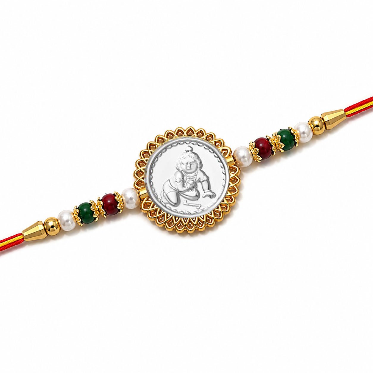 Laddu Gopal Ji / Thakur Ji (Silver Plated) Religious Rakhi