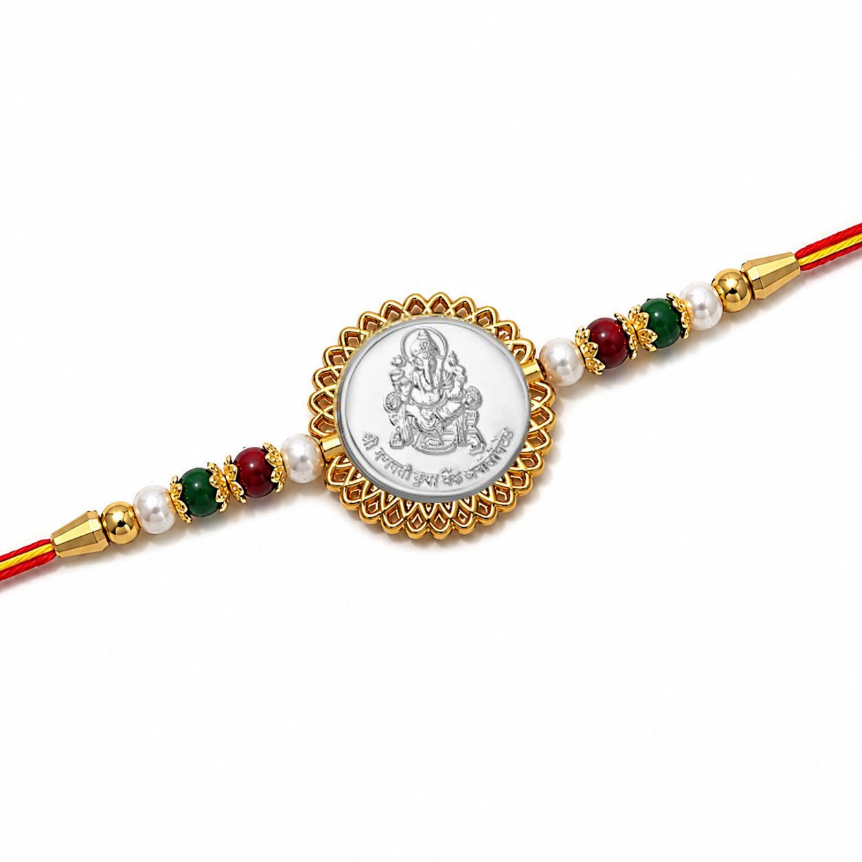 Ganesh Ji (Silver Plated) Religious Rakhi
