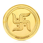 Sacred Swastik Gold Plated Coin symbol of prosperity and good fortune