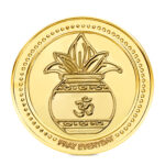 Gold Plated Kalash OM Coin symbolising prosperity and divine blessings