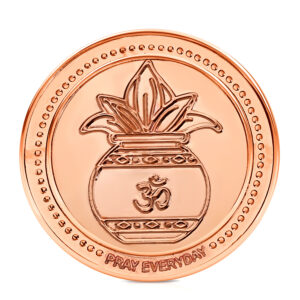 Copper Kalash OM Coin symbolising prosperity and divine blessings