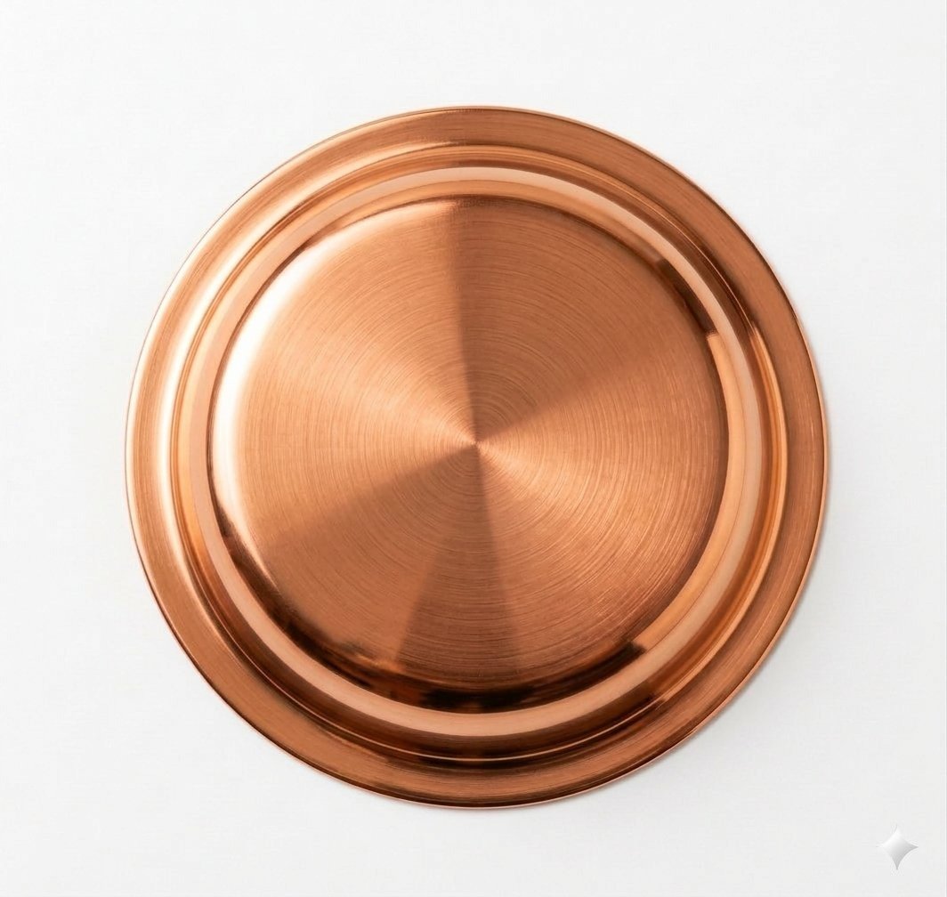 Pray Everyday Copper Deepak Diya | Traditional Copper Oil Lamp for Puja | Long Cotton Wick Diya for Home Temple, Daily Worship & Religious Rituals (SET OF 5 DEEPAK)