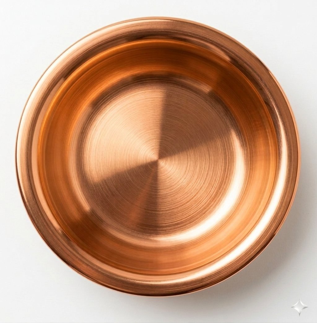 Pray Everyday Copper Deepak Diya | Traditional Copper Oil Lamp for Puja | Long Cotton Wick Diya for Home Temple, Daily Worship & Religious Rituals (SET OF 5 DEEPAK)