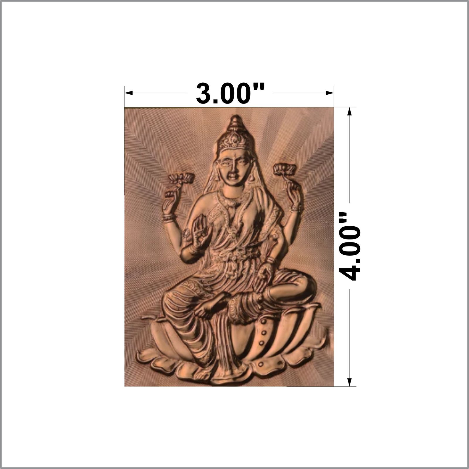 Lakshmi Mata Copper Metal Pooja Yantra for Diwali Poojan