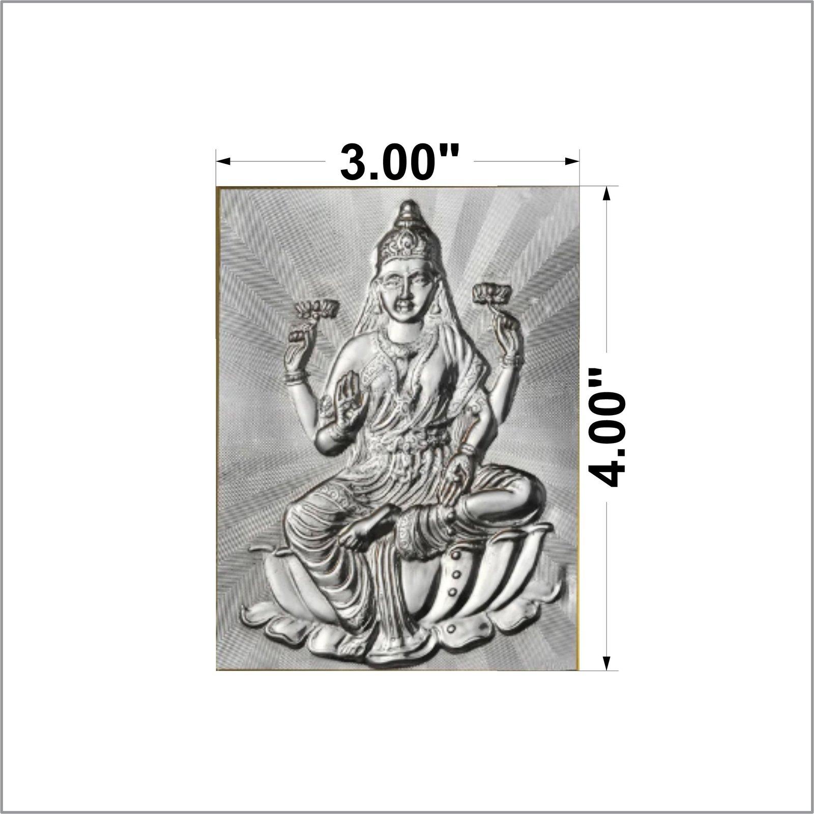 Laxmi Ji Silver Plated Pooja Yantra for Diwali Poojan